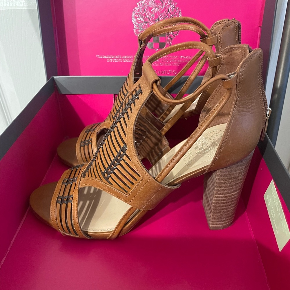 Vince Camuto Cognac Heels